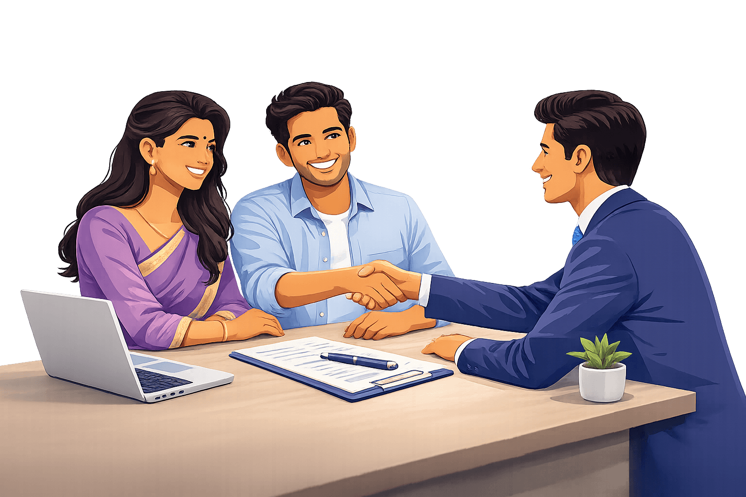 Professional loan advisor helping clients with loan